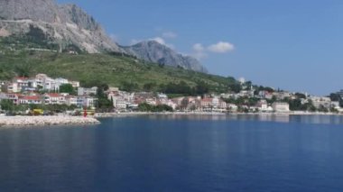 Hırvatistan 'ın havadan çekilmiş fotoğrafı - Makarska