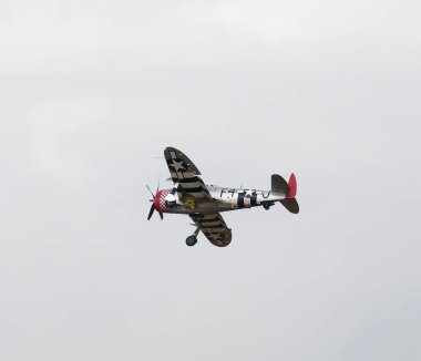 Sunderland, İngiltere, 26 Temmuz 2019. Dünya Savaşı 'ndan kalma P-47 Thunderbolt uçağı, Cumhuriyet Havacılığı' ndan....