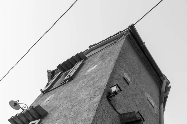 Plan noir et blanc d'une maison italienne — Photo