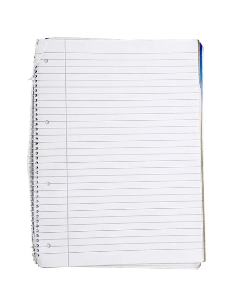 Lined empty note book with ring binder — Stock Photo, Image