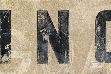 arka plan için bir duvara Vintage harfler