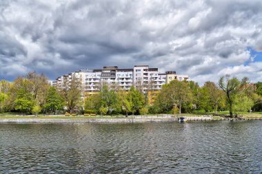 sosyal konut Berlin Kreuzberg bir kanalınkıyısında karmaşık