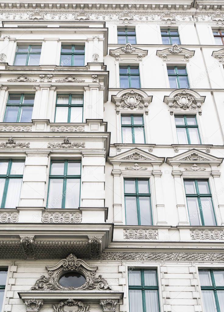stucco facade of a old house in Berlin
