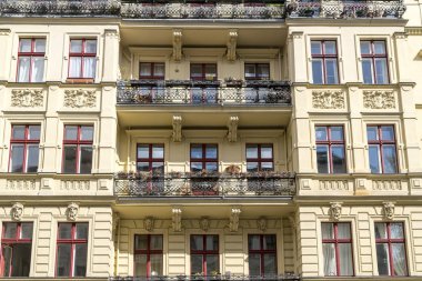 Berlin, Kreuzberg sıva ile güzel bir eski ev