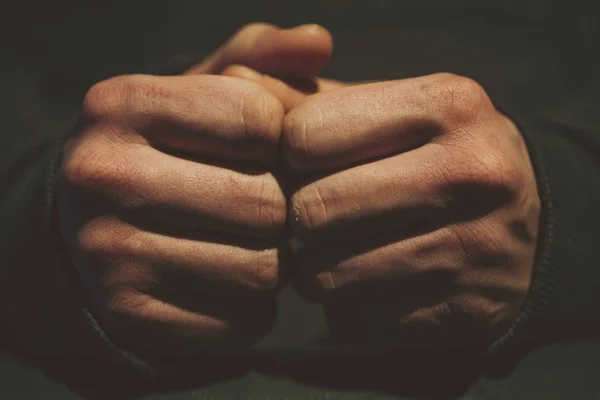 Two mail fists in a resting position — Stock Photo, Image