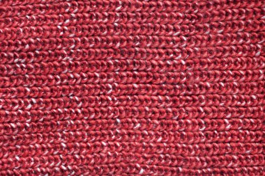 Kalın kırmızı kablo örgü kazak kumaş arka plan