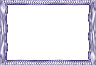Guillochlu çerçeve sertifika diploma veya sertifika için
