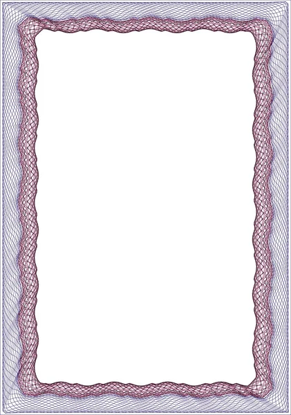 Guillochlu çerçeve sertifika diploma veya sertifika için