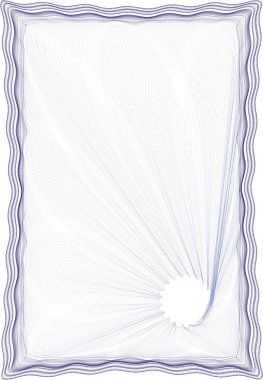 Bir sertifika için çerçeve boş şablon