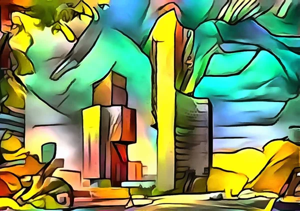 Avant garde tarzı kentsel peyzaj