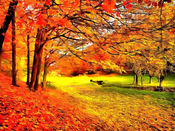 Resimde gerçekçilik stil akrilik peyzaj