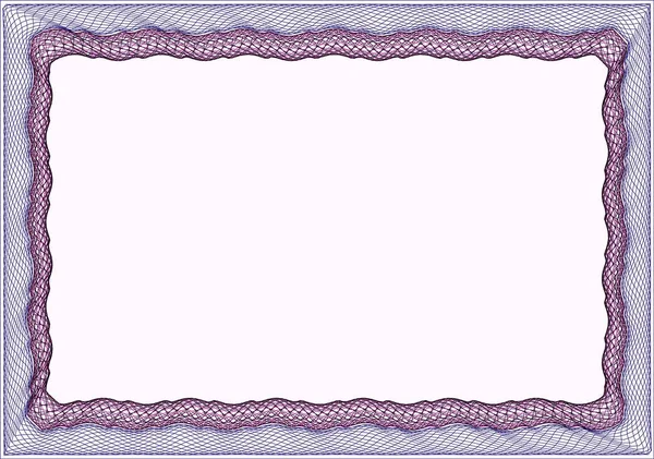 Frame blank template for a certificate