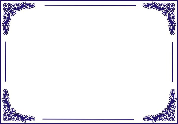 Insulated frame background template for certificate 