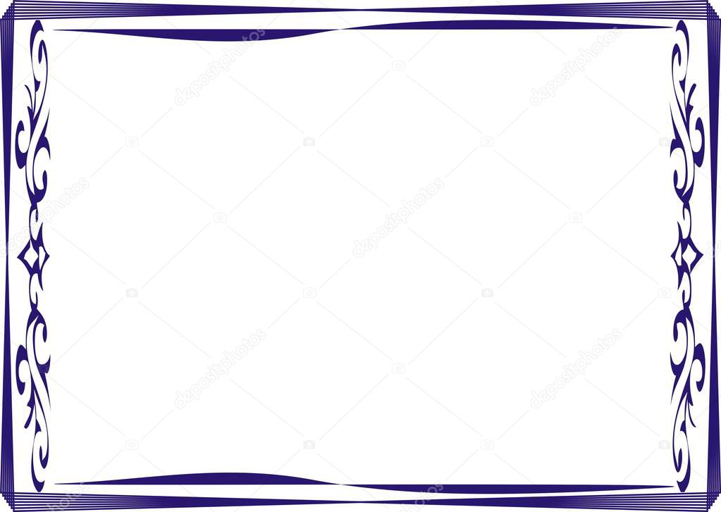 Insulated frame background template for certificate 