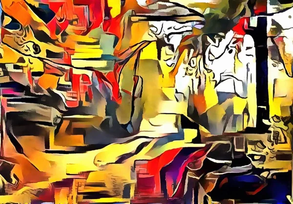 シュルレアリスム様式の風景画の解釈 — ストック写真