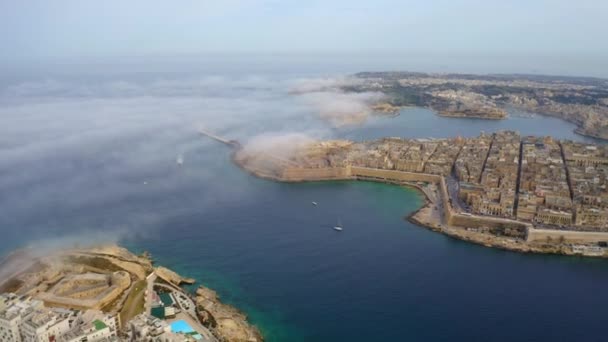 Vue Aérienne Port Valette Malte Pays — Video