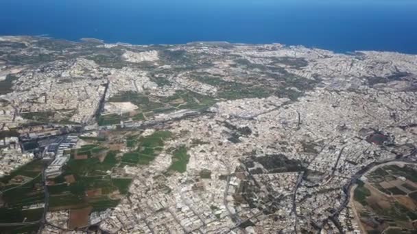 Malte Île Haut Vue Aérienne — Video