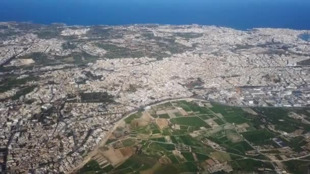 Malte Île Haut Vue Avion Europe — Video