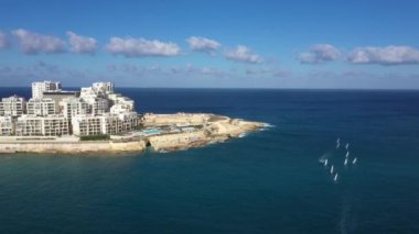 Sliema şehrinin havadan görünüşü