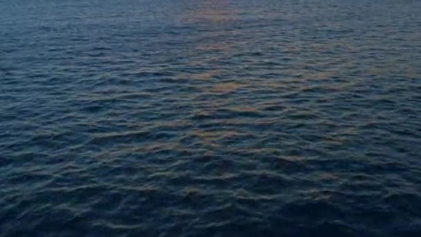 Widok Lotu Ptaka Vallettę Zachód Słońca Czyste Błękitne Niebo Morze — Wideo stockowe