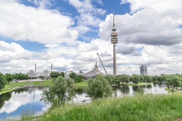Weergave van het Olympiapark, München — Stockfoto