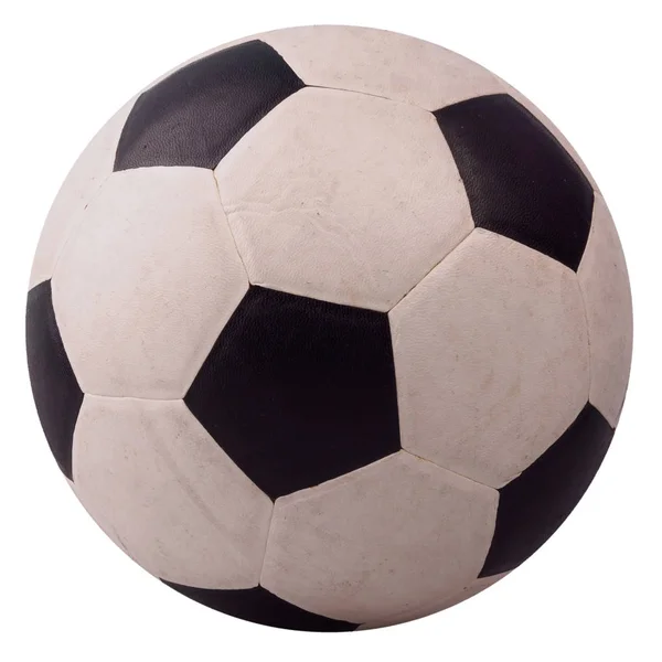 Bola de futebol isolado no fundo branco — Fotografia de Stock