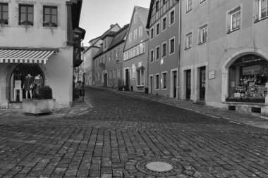Rothenburg ob der Tauber, Germany - 18 February 2019: The streets of Rothenburg