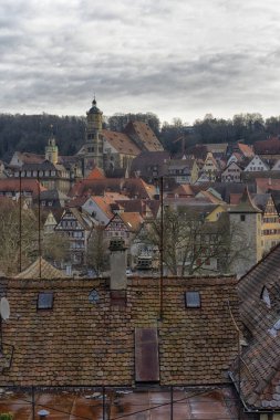 Schwaebisch Hall, Almanya - 19 Şubat 2019: Schwaebisch Hall sokakları