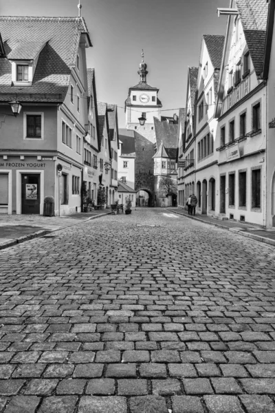 Rothenburg ob der Tauber, Germany - 18 February 2019: The streets of Rothenburg — 图库照片
