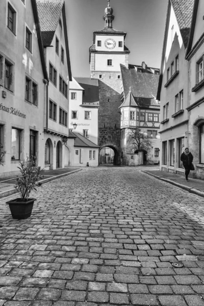 Rothenburg ob der Tauber, Germany - 18 February 2019: The streets of Rothenburg — 스톡 사진
