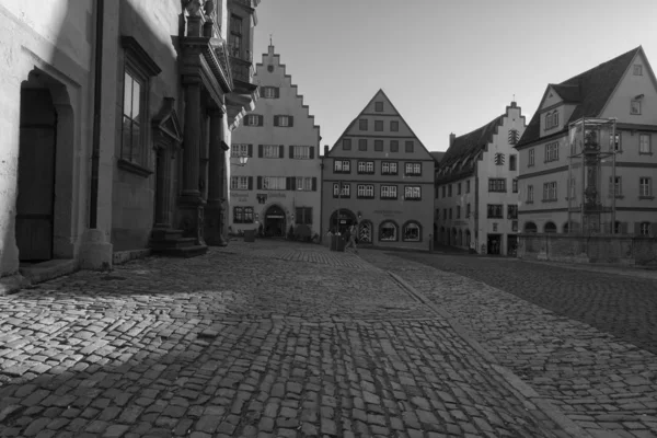 Rothenburg ob der tauber, deutschland - 18. februar 2019: die straßen von rothenburg — Stockfoto