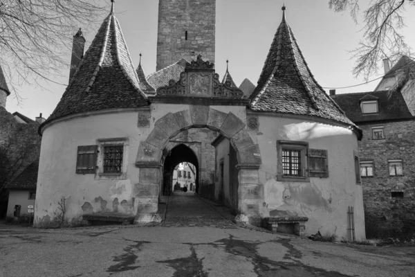 Rothenburg ob der Tauber, Germany - 18 February 2019: The streets of Rothenburg — ストック写真