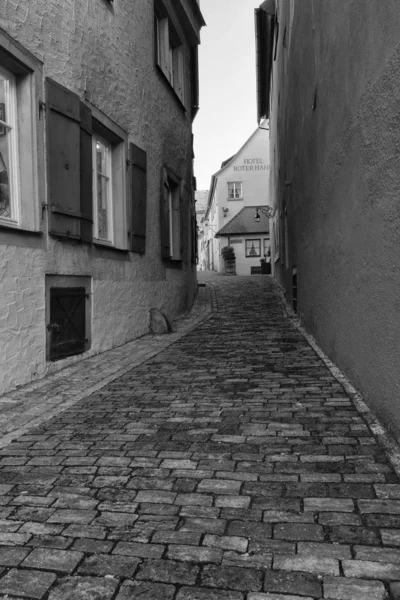 Rothenburg ob der Tauber, Germania - 18 febbraio 2019: Le strade di Rothenburg — Foto Stock