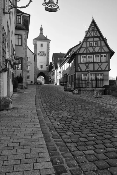Rothenburg ob der Tauber, Alemanha - 18 de fevereiro de 2019: As ruas de Rothenburg — Fotografia de Stock