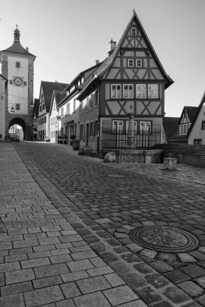 Rothenburg ob der Tauber, Alemanha - 18 de fevereiro de 2019: As ruas de Rothenburg — Fotografia de Stock