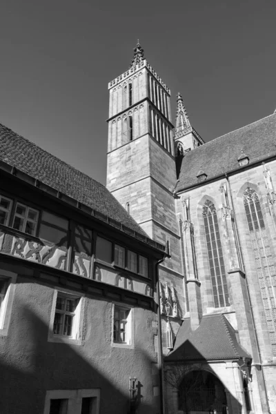 Rothenburg ob der Tauber, Germany - 18 February 2019: The streets of Rothenburg — стокове фото