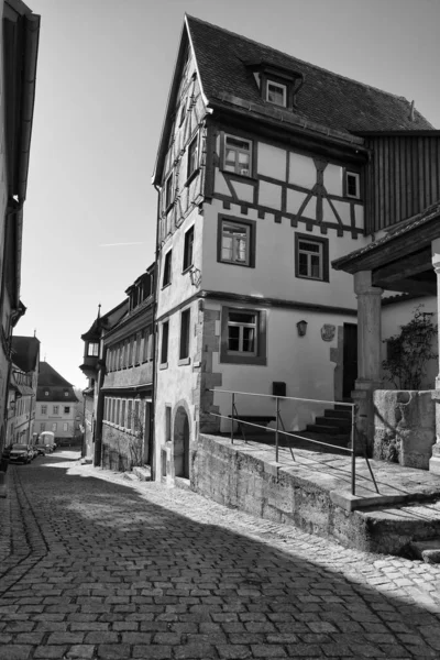 Rothenburg ob der Tauber, Alemanha - 18 de fevereiro de 2019: As ruas de Rothenburg — Fotografia de Stock