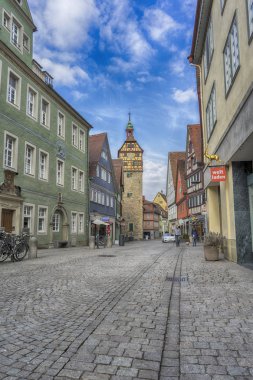 Schwaebisch Hall, Almanya - 19 Şubat 2019: Schwaebisch Hall sokakları