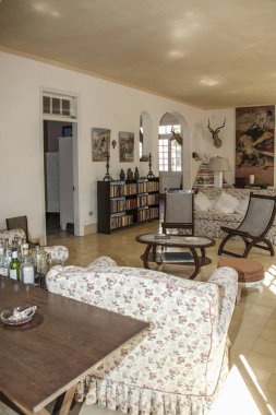 Havana, Küba - 12 Ocak 2013: Ernest Hemingway 'in evi, Finca Vig.