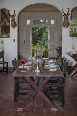 Havana, Küba - 12 Ocak 2013: Ernest Hemingway 'in evi, Finca Vig.