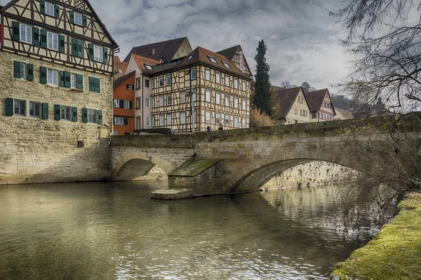 Schwaebisch Hall, Németország - 2019. február 19.: Schwaebisch Hall utcái — Stock Fotó