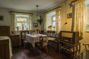 Bad Windsheim, Almanya - 16 Ekim 2019: Bir Alman köyünün iç manzarası.