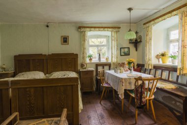 Bad Windsheim, Almanya - 16 Ekim 2019: Bir Alman köyünün iç manzarası.