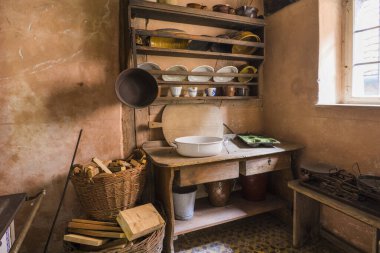 Bad Windsheim, Almanya - 16 Ekim 2019: Bir Alman köyünün iç manzarası.