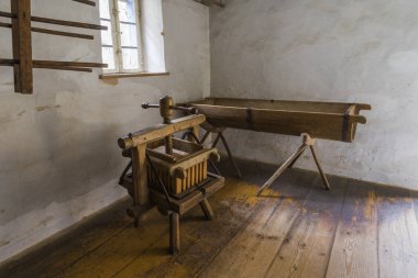 Bad Windsheim, Almanya - 16 Ekim 2019: Bir Alman köyünün iç manzarası.