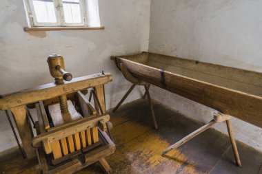 Bad Windsheim, Almanya - 16 Ekim 2019: Bir Alman köyünün iç manzarası.