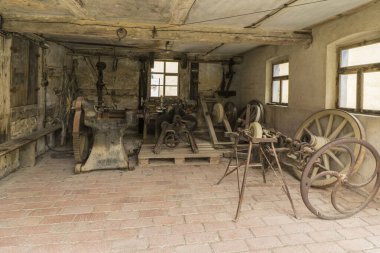 Bad Windsheim, Almanya - 16 Ekim 2019: Bir Alman köyünün iç manzarası.