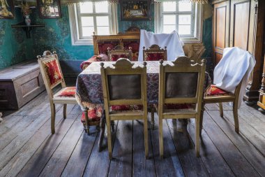 Bad Windsheim, Almanya - 16 Ekim 2019: Bir Alman köyünün iç manzarası.