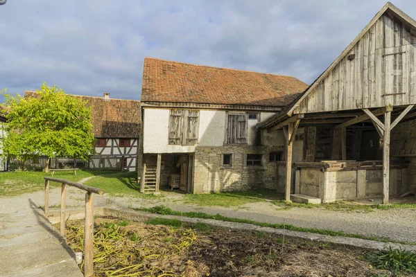 Stock image Bad Windsheim, Germany - 16 October 2019: View from a half timbered house in a german village.