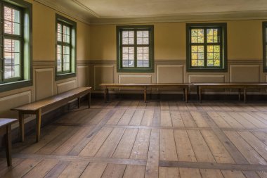 Schwaebisch Hall, Wackershofen, Almanya - 15 Ekim 2019: Bir Alman köyünün iç manzarası.